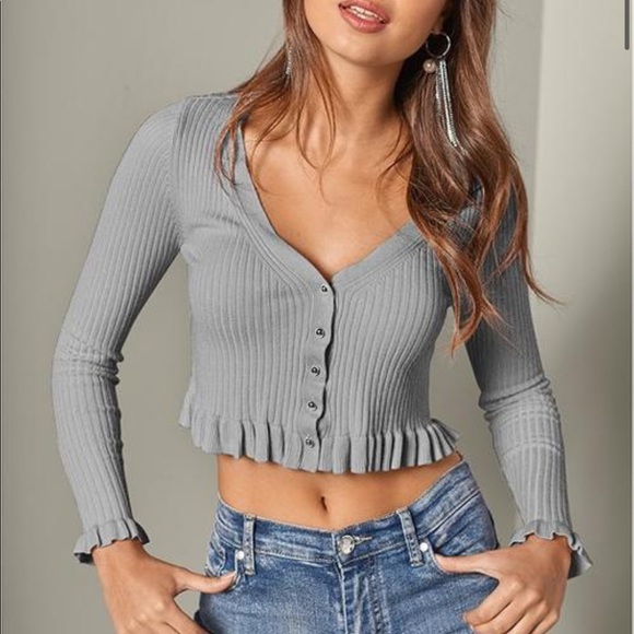 ✨SOLD✨ Venus Ruffle Detail Cardigan - Picture 5 of 13